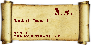 Maskal Amadil névjegykártya